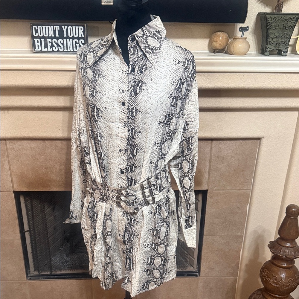 Going big Snake corset shirt dress